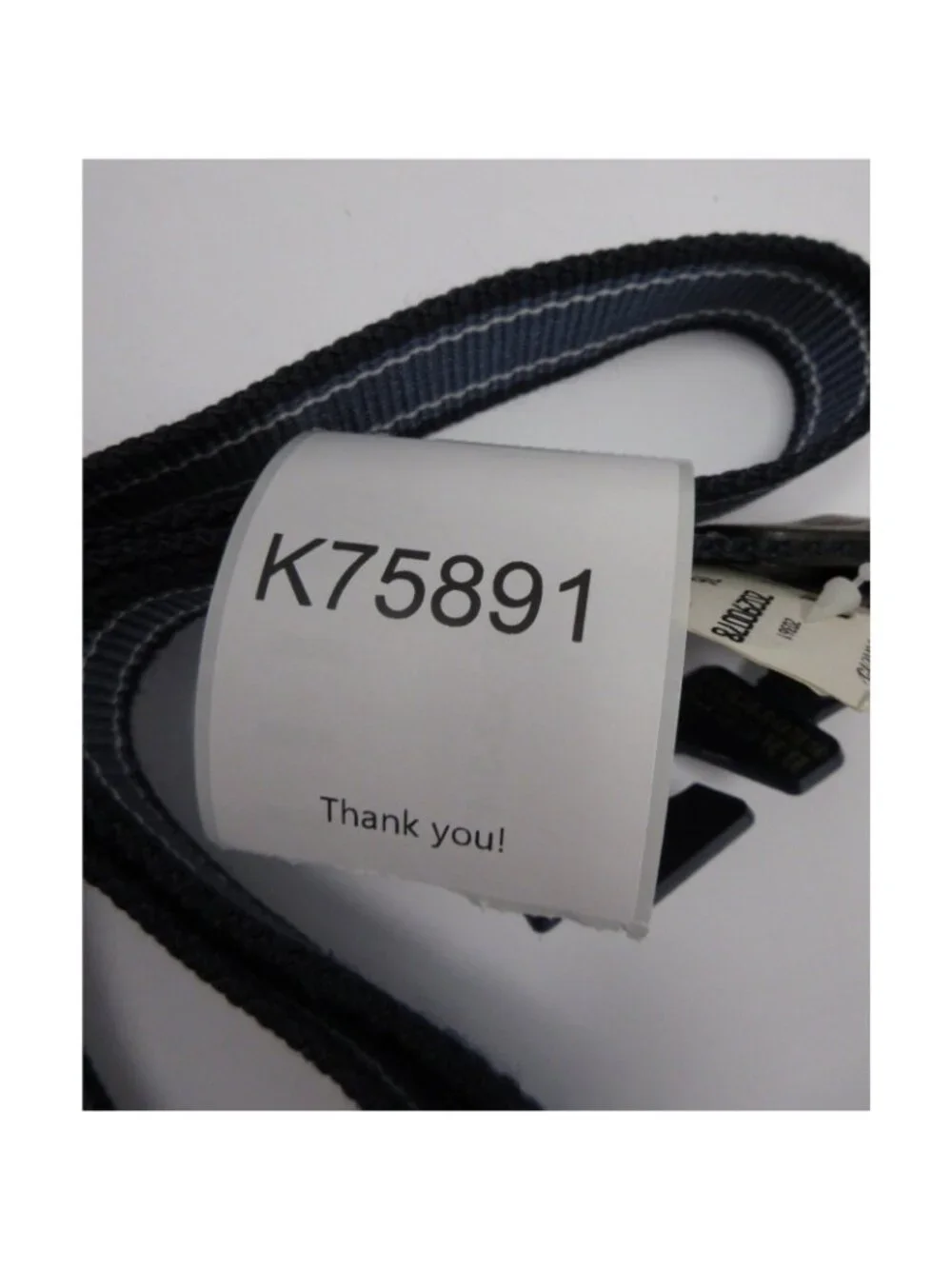 Brooks Brothers Belt 44 Stripe Ribbon Webbing Leather D-Ring Preppy NEW